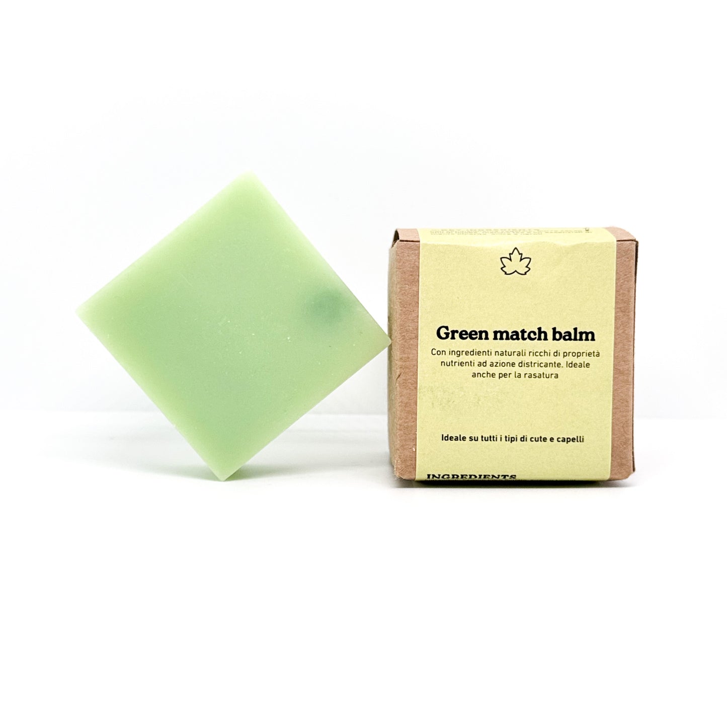Balsamo solido per barba e capelli - Green Match Balm - QUEEN'S WOOD WORLD