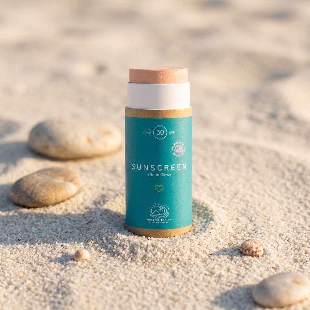 Stick solare SPF 30 Reef Safe effetto glow - SUNSCREEN GLOWY QUEEN'S WOOD WORLD
