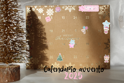 Calendario avvento sostenibile, plastic free - focus sui cosmetici solidi con adeisivi per decorarlo con la tua creatività