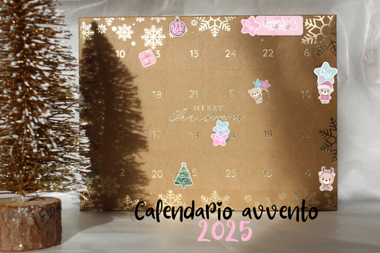 Calendario avvento sostenibile, plastic free - focus sui cosmetici solidi con adeisivi per decorarlo con la tua creatività